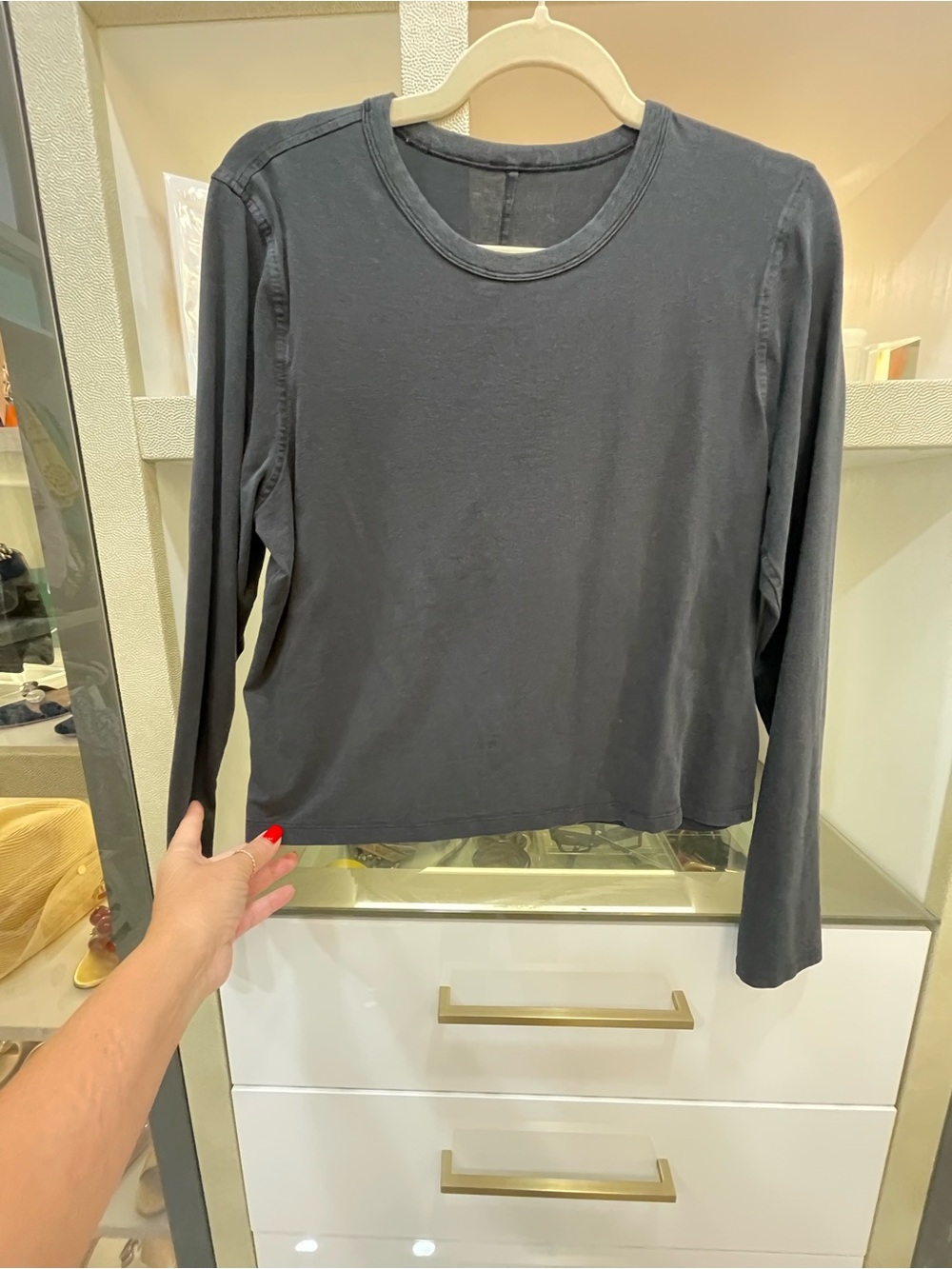 lululemon athletica Women's Long-Sleeve Crew in Black Size 10